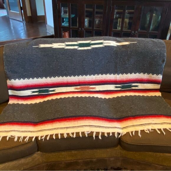 Mexican Falsa Baja Throw Blanket / Yoga Mat Gray - Picture 1 of 7